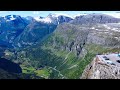 Geiranger Skywalk - Height 1476 m - Dalsnibba - Stranda - Møre og Romsdal - Norway 🇳🇴 - Drone - 4K