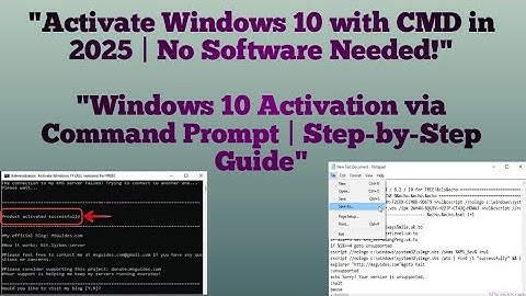 "Activate Windows 10 with CMD in 2025 | No Software Needed!"Windows 10 Activation via Command Prompt