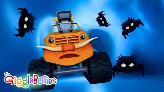 monster trucks vs crabs trucks rescue nursery rhymes gigglebellies