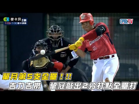 06/23 吉力吉撈．鞏冠敲出2分打點全壘打，單月第5支全壘打！