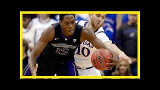 College basketball roundup: washington stuns no. 2 kansas, 74-65