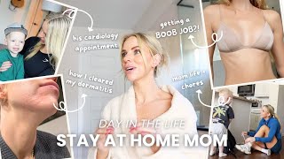 cardiology appointment, dermatitis update + Im getting a BOOB JOB! / day in the life of a mom
