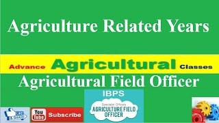 Agricultural Field Officer IBPS Current Affairs - 2, Agriculture Related Years (Hindi/English)