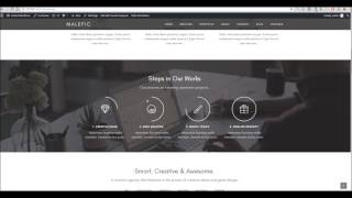 Malefic WordPress Theme - Building a Page with Visual Composer