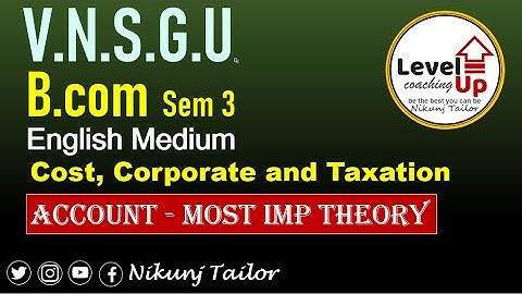 SY Bcom sem-3 Most Imp Question | VNSGU | #nikunjtailor #best #vnsgu