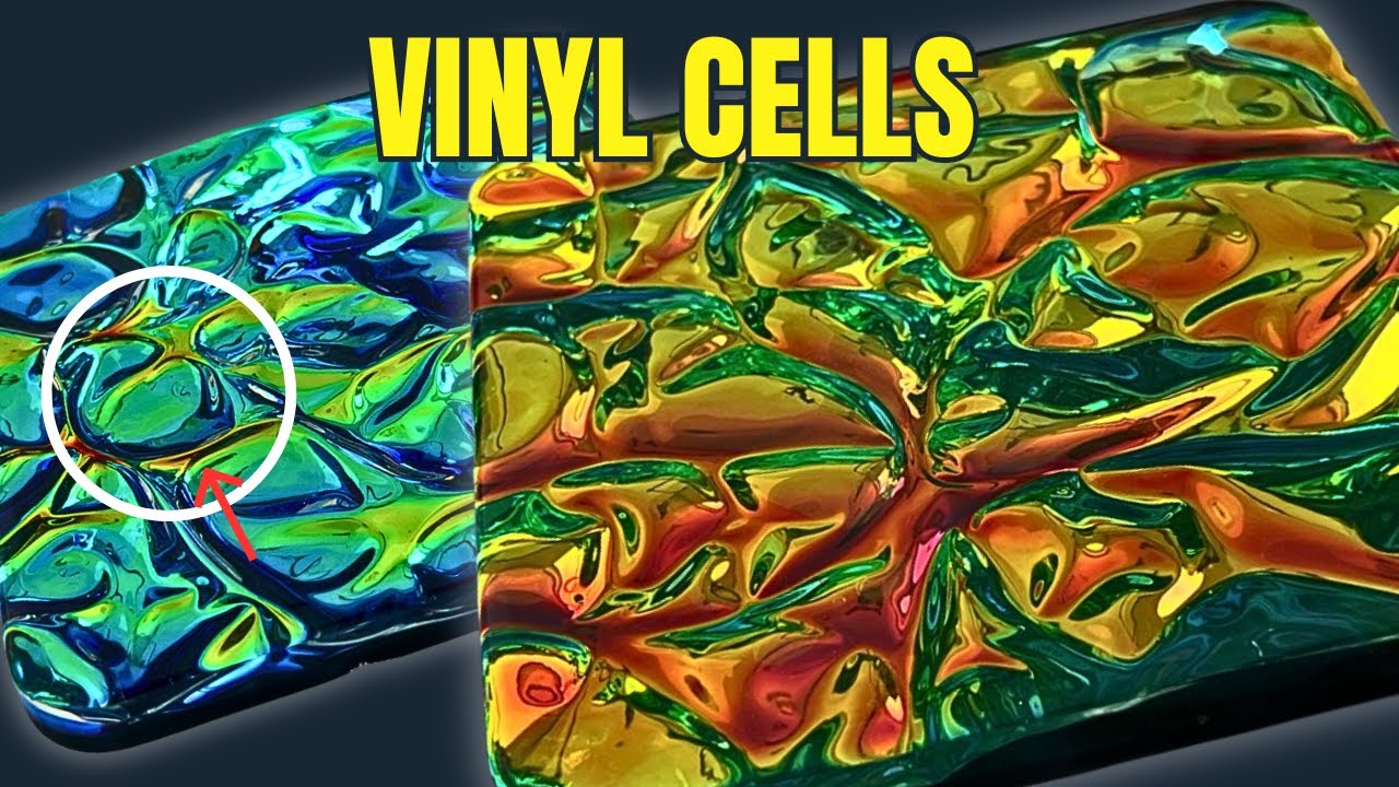 Holographic Vinyl Resin Coasters (Cell Effect) | Full Cover vs Framed