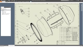 INVENTOR 2018 - DRUM ASSEMBLY - DRAWING - CONCRETE MIXER