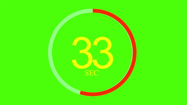 second and 1 minute time Countdown Timer stopwatch digital workout clock animation 28