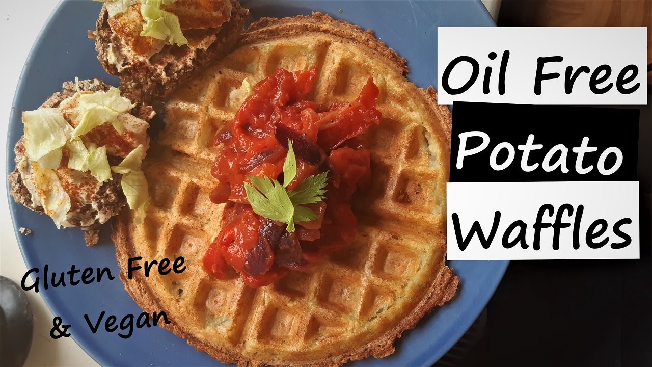 HOW TO MAKE OIL FREE POTATO WAFFLES VEGAN & GLUTEN FREE POTATO WAFFLE