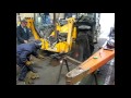 Removing seized leg pins on a telehandler truck using the thermal lance