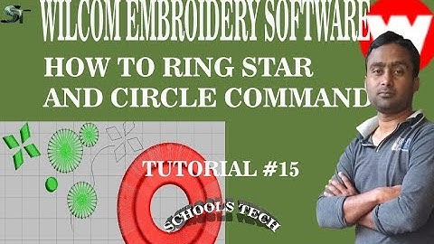 Wilcom In Hindi English How to use Ring,Circle And Star Command Tutorial #15