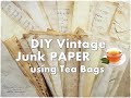 DIY Vintage Junk Paper using TEA bags ♡ Maremi's Small Art ♡