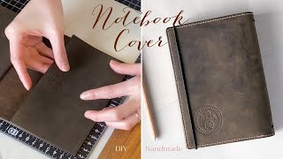 Hand making a leather notebook cover| Relaxing Project
