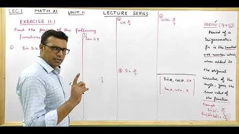 FSC part 1 chapter 11 exercise 11.1 | periods of trigonometric functions | periodicity of trigonomet