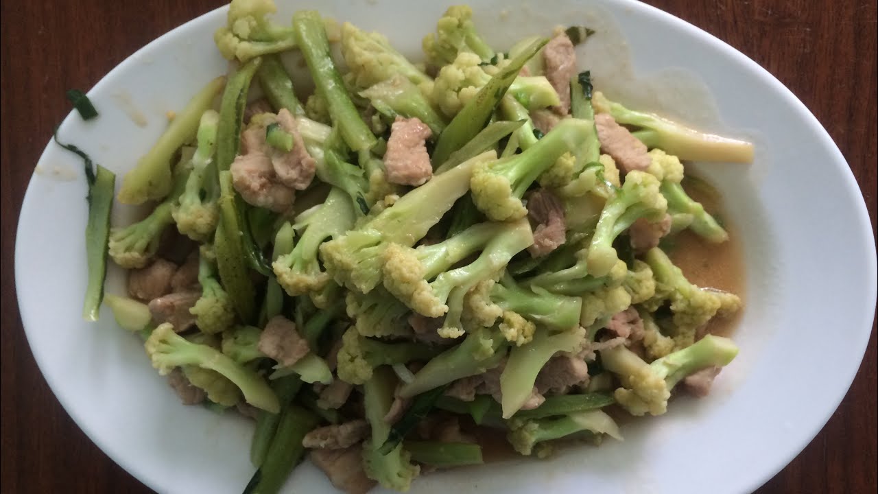 Yummy Frying Broccoli With Pork - Awesome Food - Cuisine Cambodian Recipes