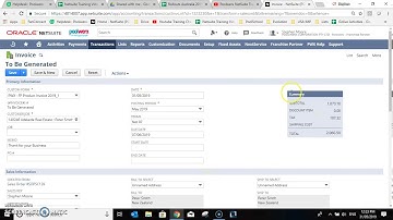 Invoicing a Sales Order
