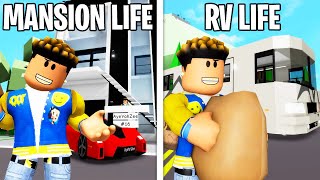 MANSION LIFE vs RV LIFE In BROOKHAVEN RP!