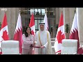 رئيس مجلس الوزراء وزير الخارجية يستقبل وزيرة خارجية كندا