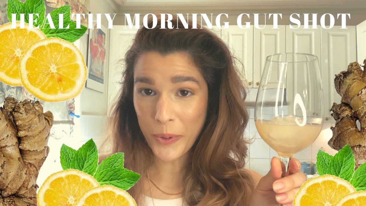 Healthy Morning Gut Shot I Anti-Inflammation Ginger Lemon Tonic Recipe | Natural Home Remedy