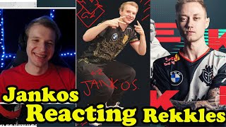 Jankos reacting to Rekkles' stylish wallpaper and his own | G2 Jankos Stream
