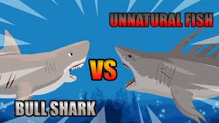 Unnatural Fish vs Bull Shark | Unnatural Habitat Animals Animation by Exard Flash 44,040 views 12 days ago 1 minute, 17 seconds