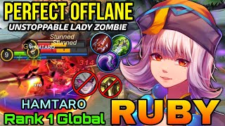 Perfect Offlaner Ruby Lady Zombie High Physical ATK Build! - Top 1 Global Ruby ʜᴀᴍᴛᴀʀᴏ - MLBB