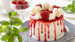 いちごのショートケーキの作り方＊卵1個シリーズ#1 Strawberry Cake｜HidaMari Cooking