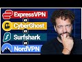 Comparaison des meilleurs vpn  nordvpn vs surfshark vs expressvpn vs cyberghost