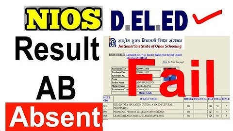 NIOS Result of D.El.Ed Discussion, Solution for Absent and Fail by T-Watch Education