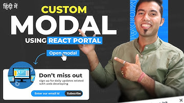 Creating Custom Pop-up Modals in React using Portals 🔥