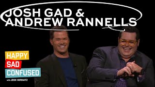 Josh Gad & Andrew Rannells talk GUTENBERG! THE MUSICAL!, THE BOOK OF MORMON I Happy Sad Confused