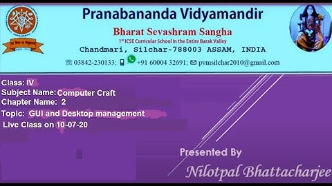Class 4 Computer Craft  Chapter 2  GUI Live class on 10 07 20