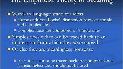 Hume 1: Empiricism and the A Priori