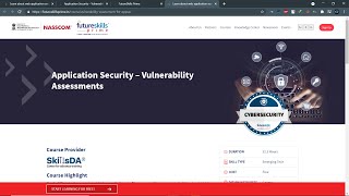 Application Security – Vulnerability Assessments Course - SkillsDA  & NASSCOM | CyberSecurity Videos
