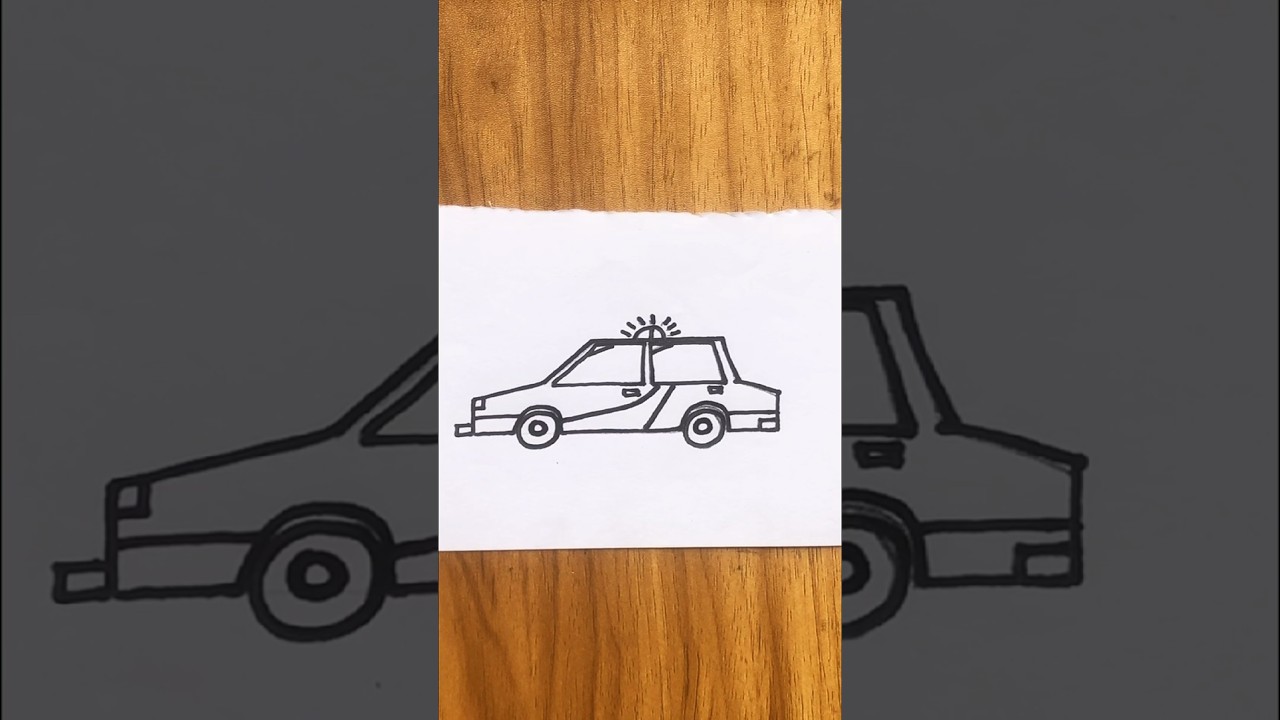 How To Draw A Police Car Easy Pencil 