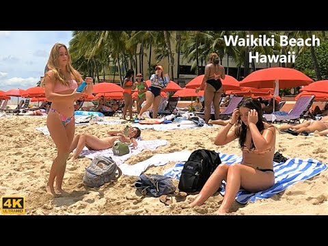 [4K] HAWAII WAIKIKI BEACH- Starting at Royal Hawaiian Hotel - Honolulu, Oahu, USA