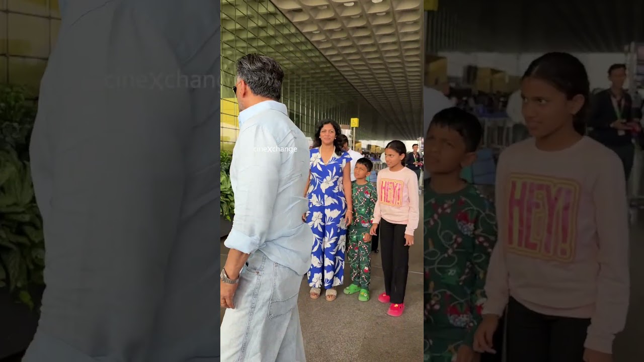 Suniel Shetty with his daughter and son together. 