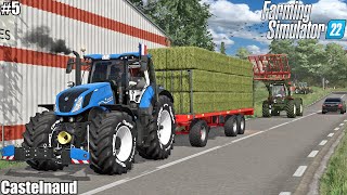 Collecting & Transporting HAY Bales with NEW HOLLAND T7.270 & TV6070 │CASTELNAUD│FS 22│5