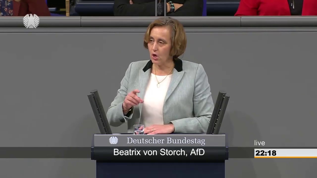 Beatrix von Storch im Bundestag - YouTube