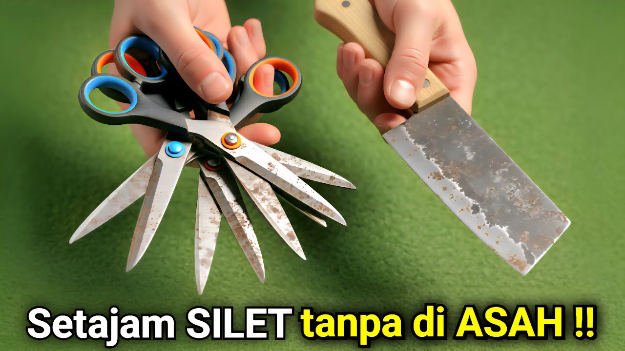Cukup 1 menit‼️Gunting dan Pisau jadi setajam SILET tanpa di ASAH