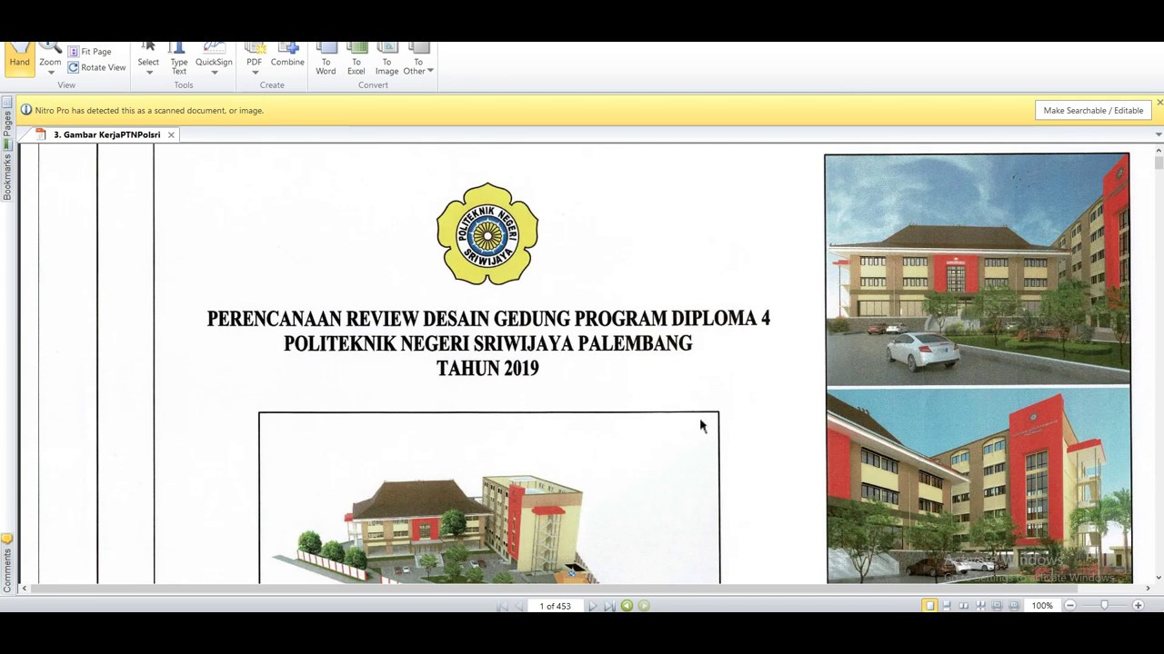 REVIEW RENCANA PEMBANGUNAN GEDUNG KULIAH DAN LAB POLTEK NEGERI