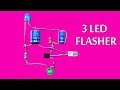 3 Led Flasher Circuit Using Only One Transistor