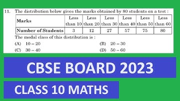 The distribution below gives the marks obtained by 80 students on a test:MarksNumber of