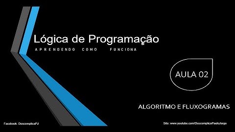 Curso de Lógica de Programação Aula 02   Algoritmo e fluxogramas