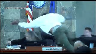 Thumbnail for Man attacks judge during sentencing, sends courtroom marshal to hospital