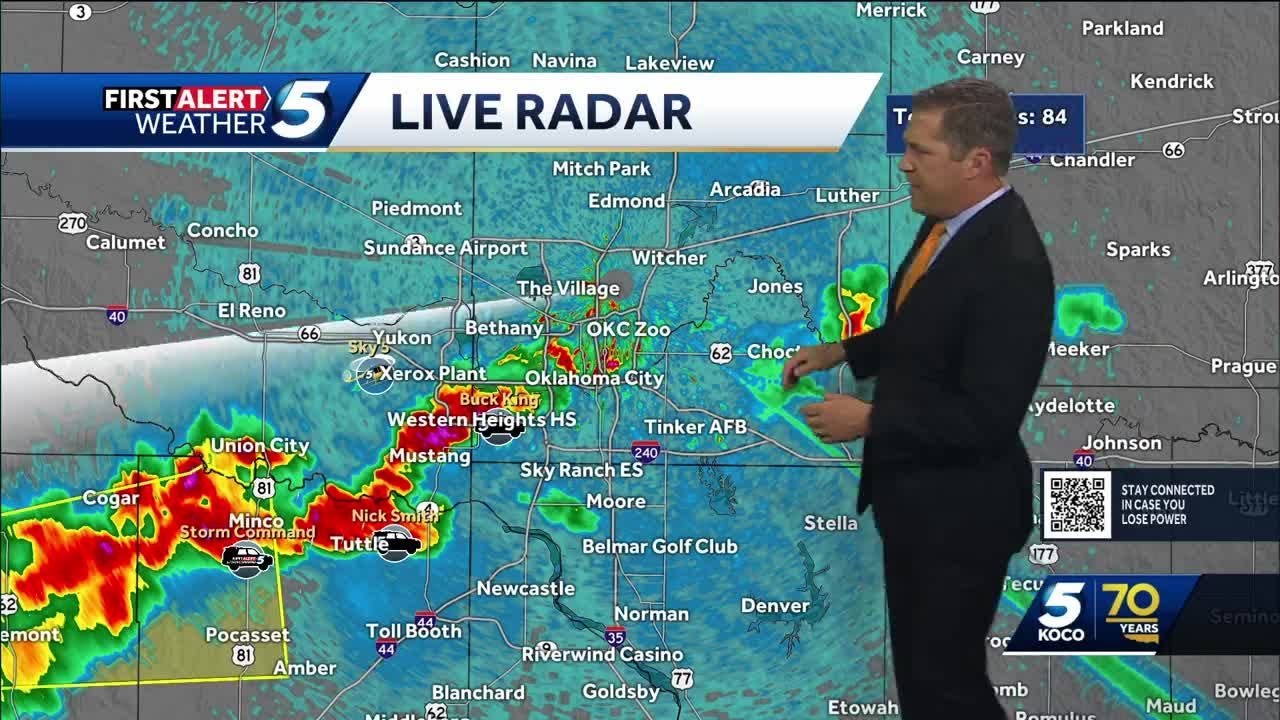 Severe storms move across Oklahoma - YouTube