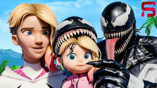 Spider-Gwen & Venom HAVE A SYMBIOTE BABY.. Fortnite