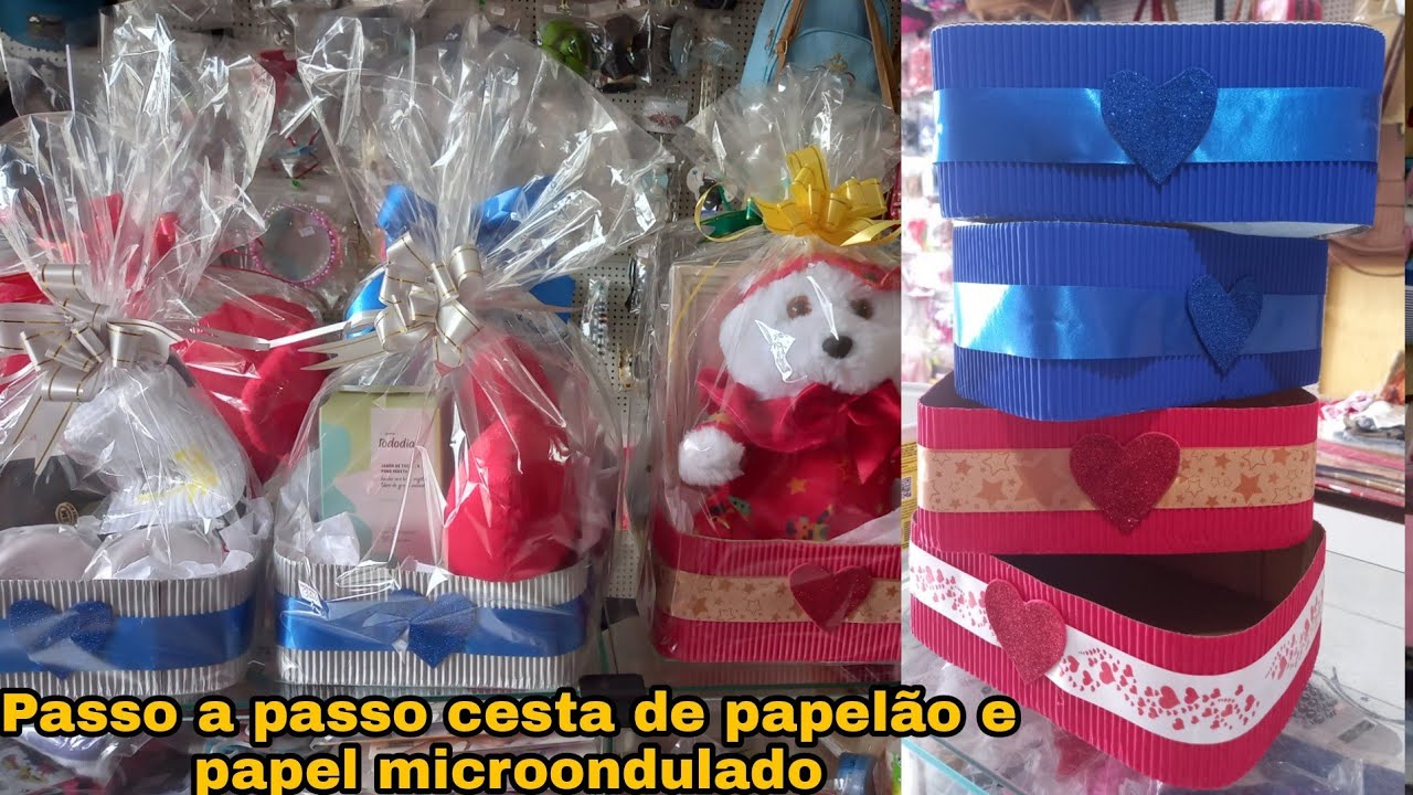 Como fazer cestas papelão/papel microondulado