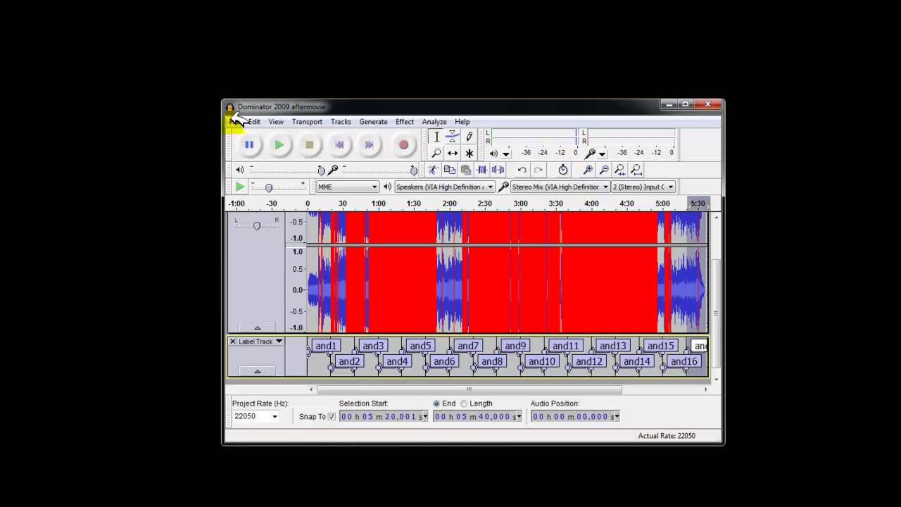 Cutting multiple track by audacity YouTube