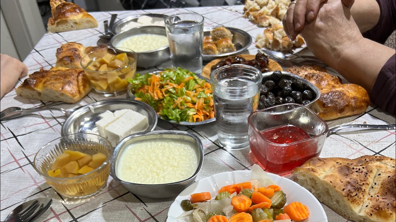 iftar yemeği günlük köyde işler güçler çocuklar akşam teravih namazı